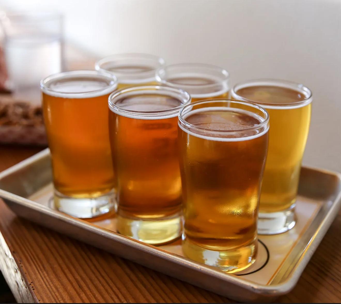 Craft beer poured at a Loreto community event